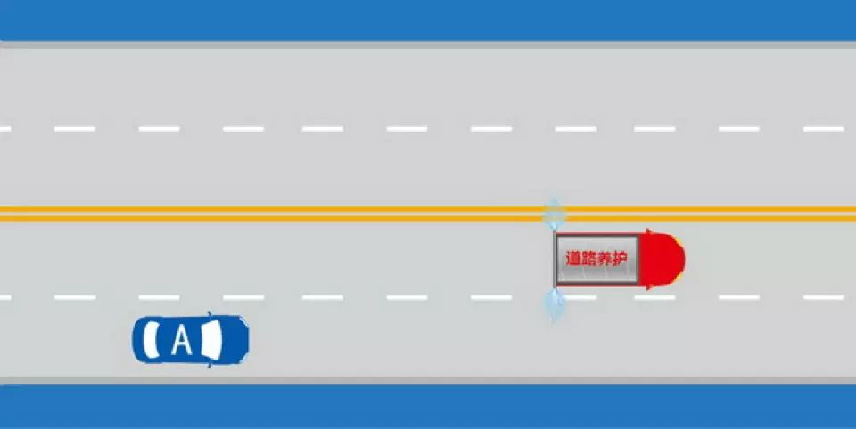 如图所示，驾驶过程中遇到这种情况时，A车不可以长鸣喇叭提醒道…