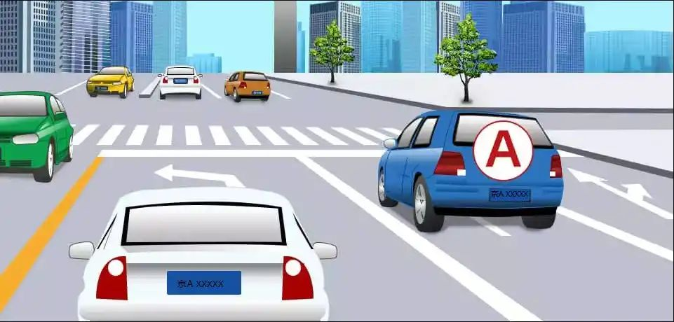 正在变更车道的A车，涉及什么违法行为？