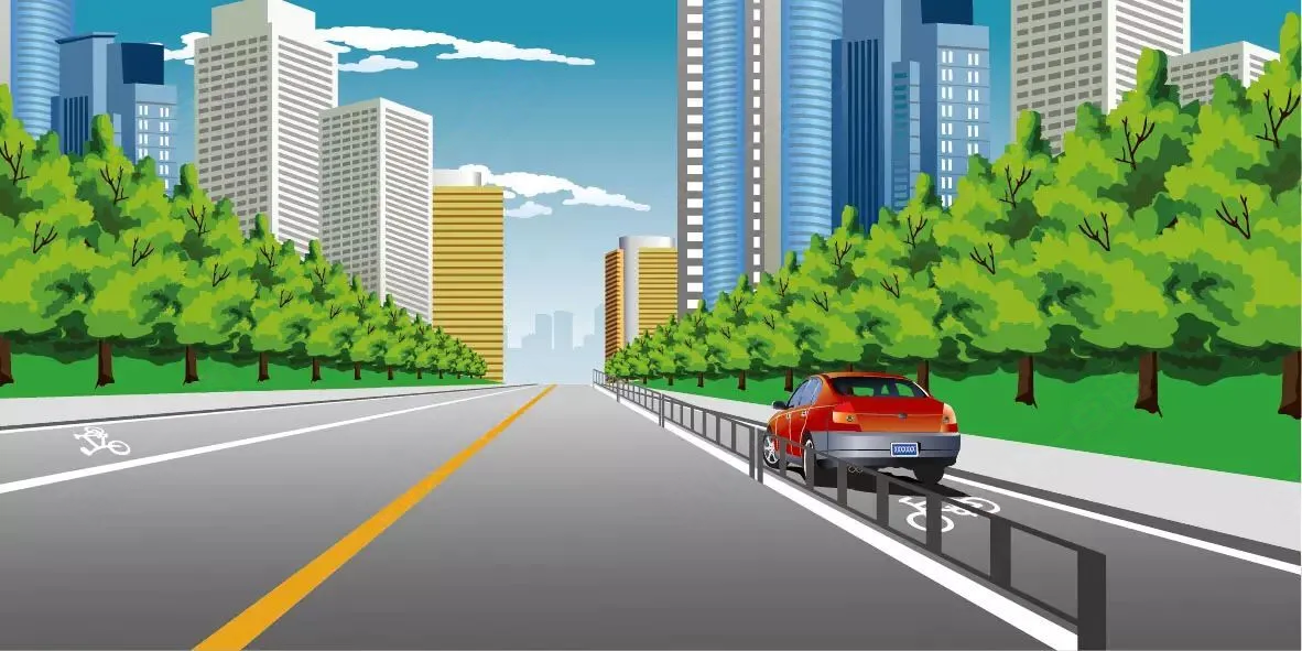 如图所示,这个路段不得长时间在非机动车道上停车,但可临时停车…