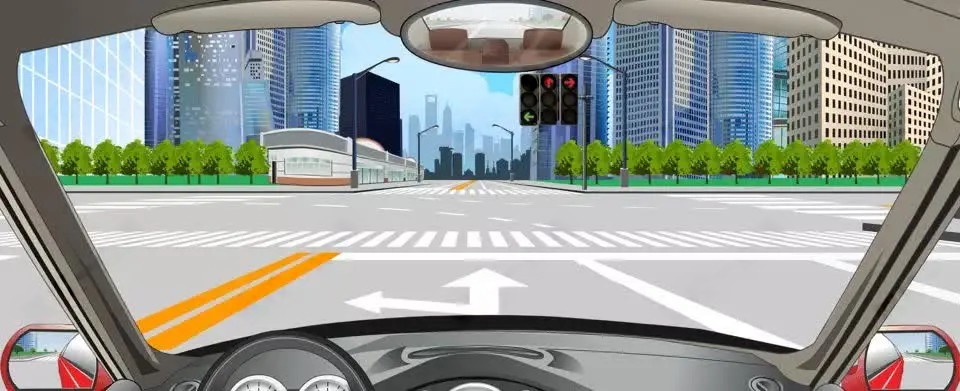 这个路口允许车辆怎样行驶？