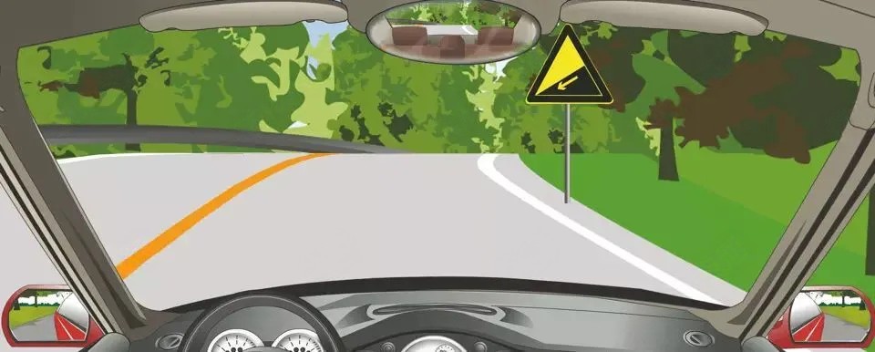 如图所示，驾驶机动车遇到这种道路要提前减速减挡，利用发动机制…