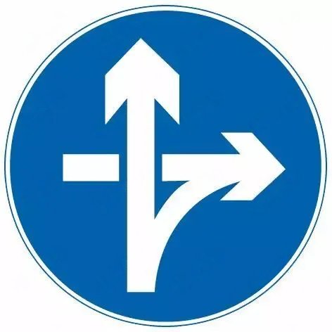 立体交叉直行和右转弯行驶