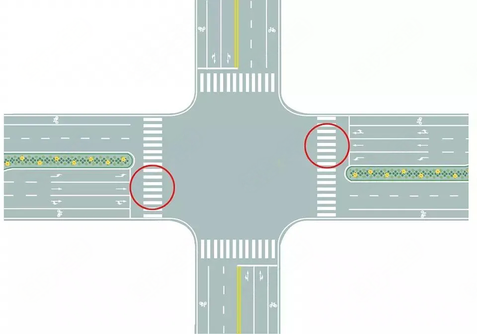 图中圈内的路面标记是什么标线?
