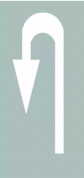 指示前方掉头