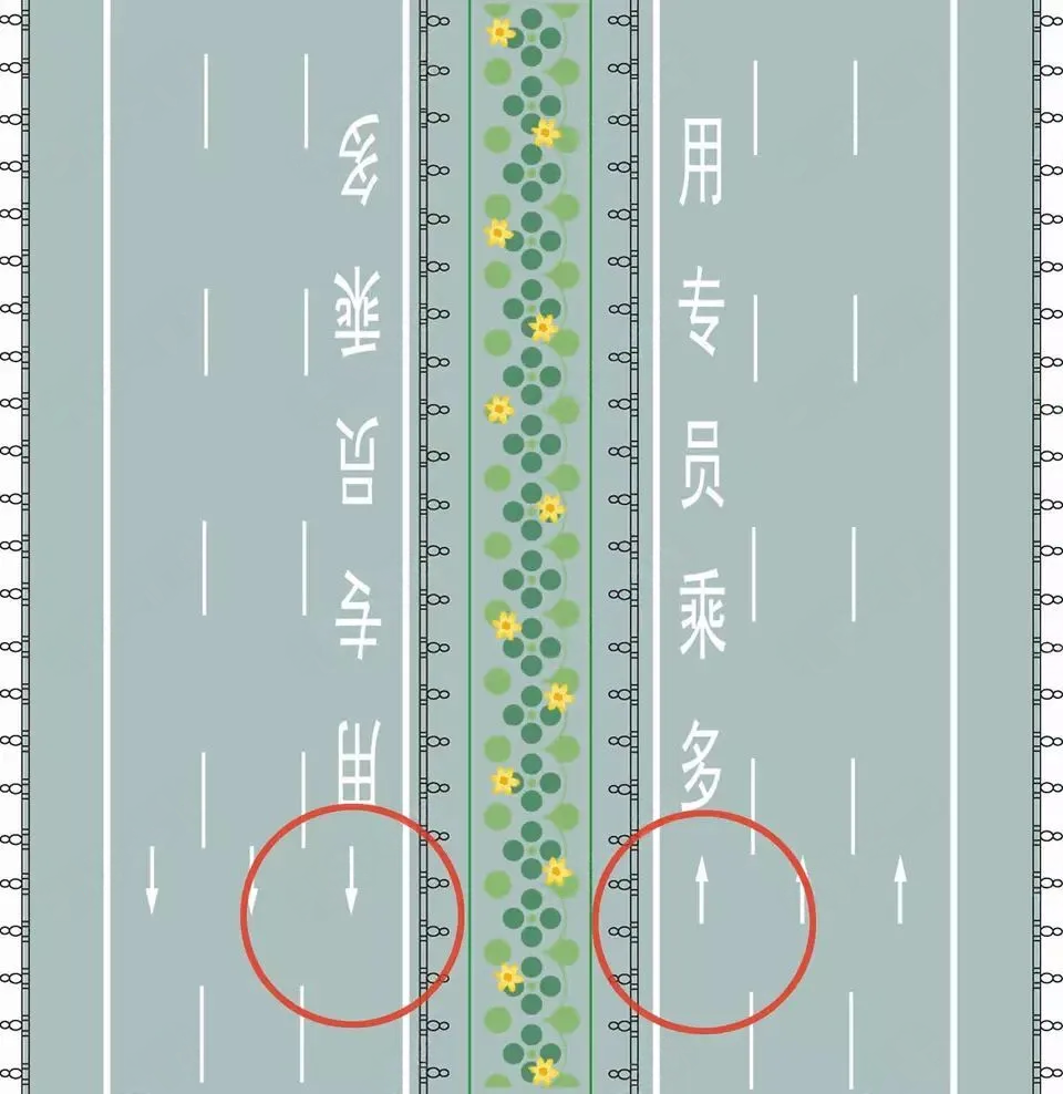 道路最左侧白色虚线区域是何含义?