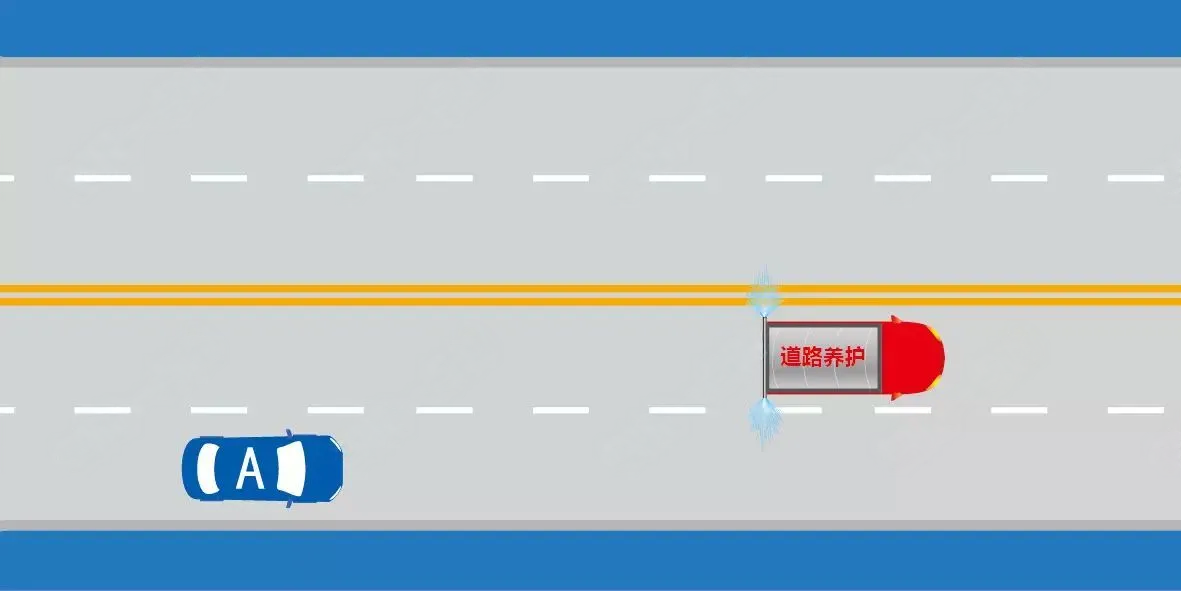 如图所示,驾驶过程中遇到这种情况时,A车可以长鸣喇叭提醒道路…