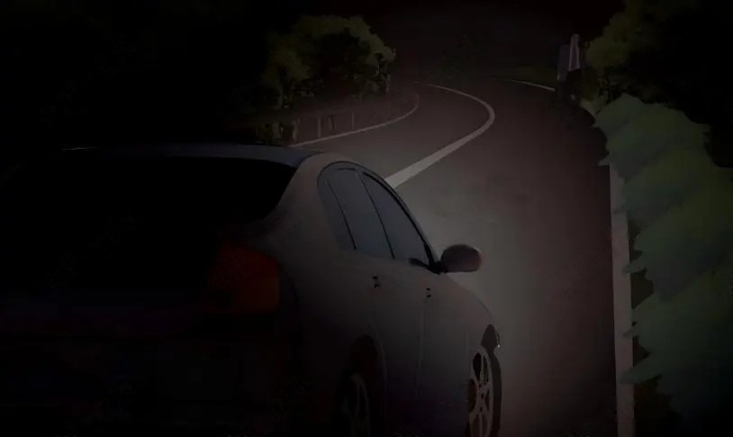 夜间驾车无法确认路侧是否有障碍物时，以下做法正确的是（）。