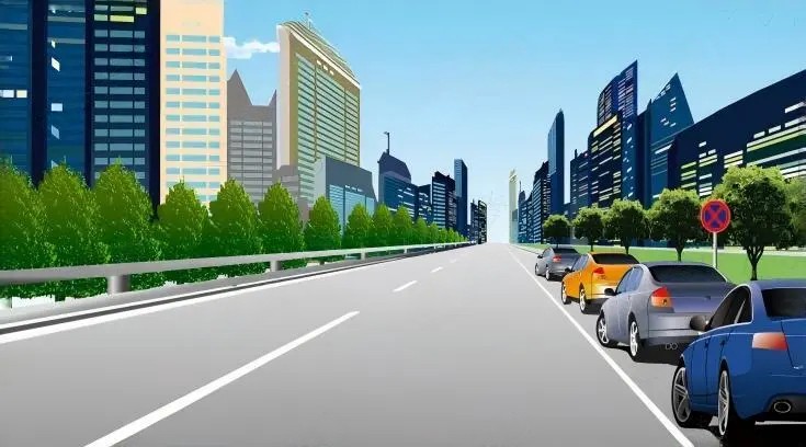 图中车辆在此停车是违法行为。