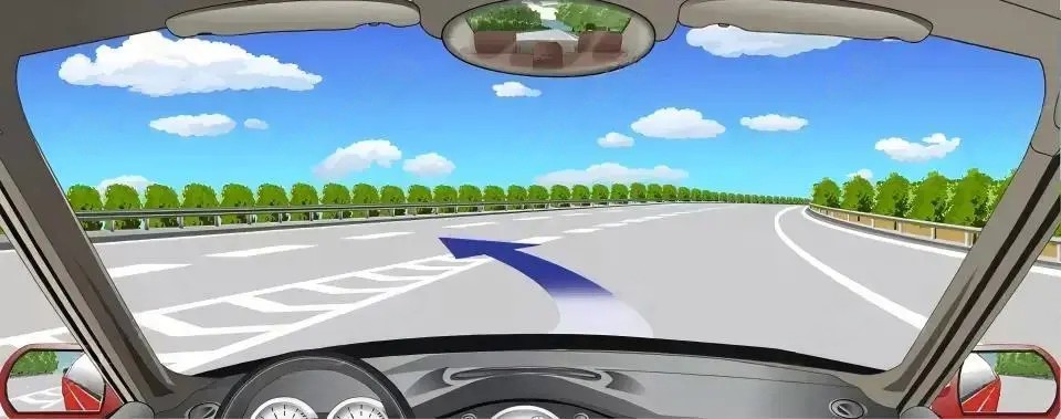 驾车沿图中箭头方向可直接驶入高速公路行车道。
