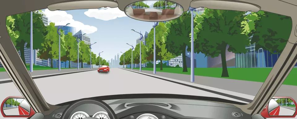 如图所示,驾驶机动车在这种道路上怎样会车最安全?