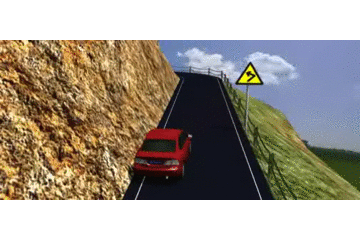 机动车在通过山区道路弯道时,要做到“减速、鸣喇叭、靠右行”。