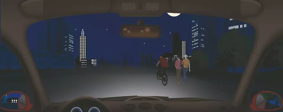 如图所示，夜间行车，后方车辆提示超车，前方遇到这种情况时不能…