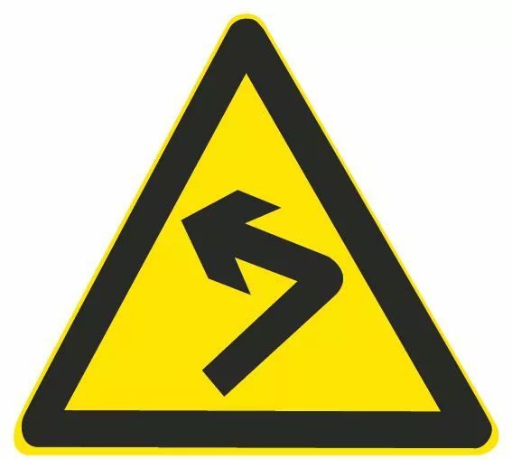 图中这个标志提示前方道路是向右急转弯。
