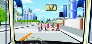 驾驶机动车遇到这样的情况要提前减速或停车让行。（如图）